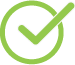 green checkmark overlapping a circle